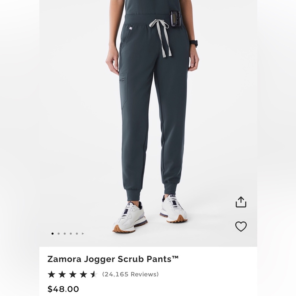 Figs Gray Dark Harbor Jogger Scrub Pants